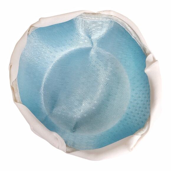 Vintage Hat 1960's Pillbox Organza Leaf Garden Party Day Hat Vintage Accessories - Picture 6 of 6